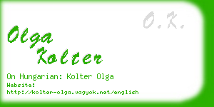 olga kolter business card